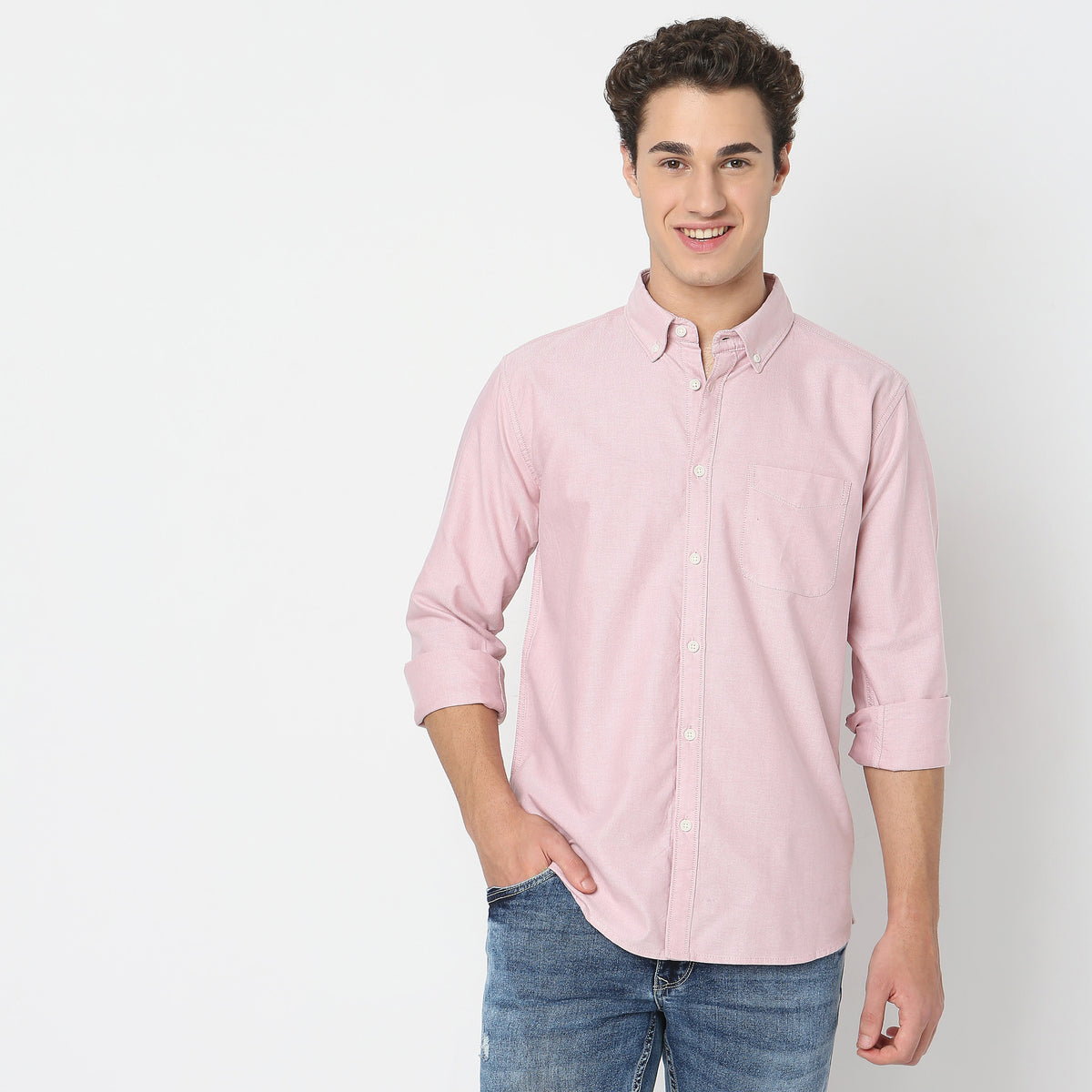 Slim Fit Solid Shirt