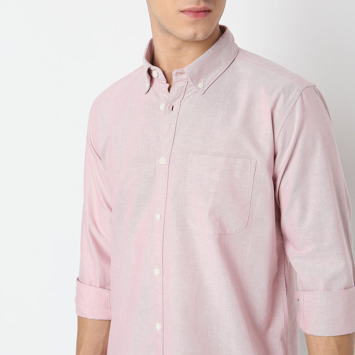 Slim Fit Solid Shirt