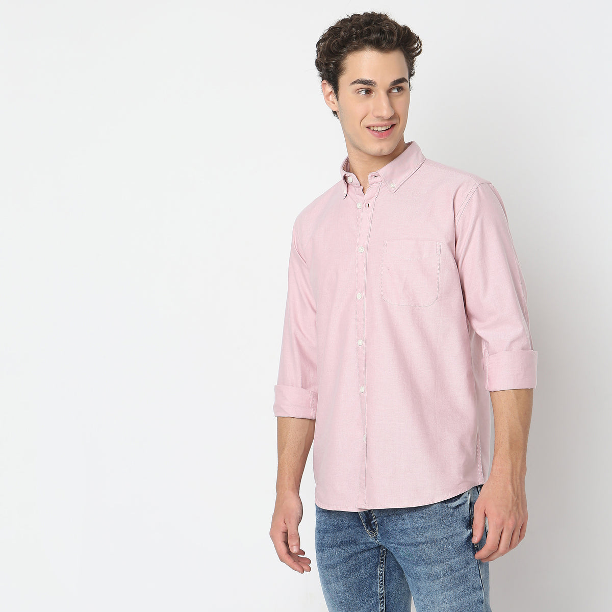 Slim Fit Solid Shirt