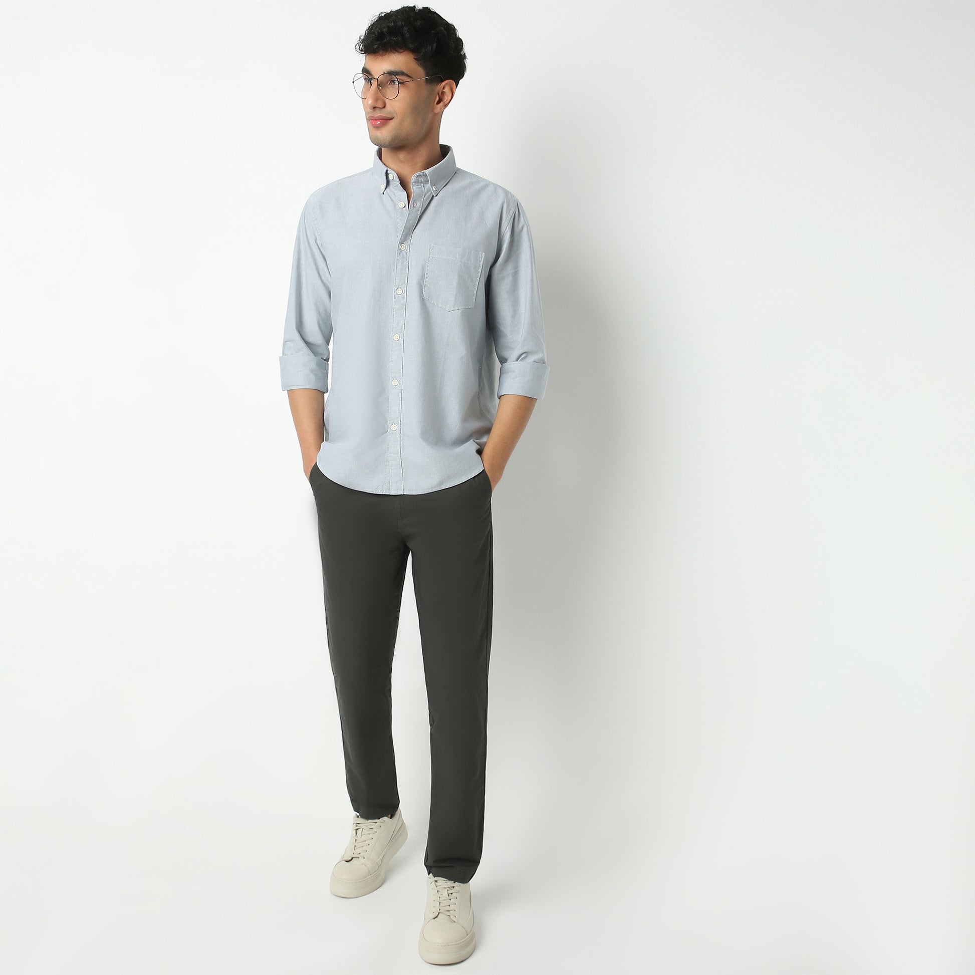 Slim Fit Solid Shirt