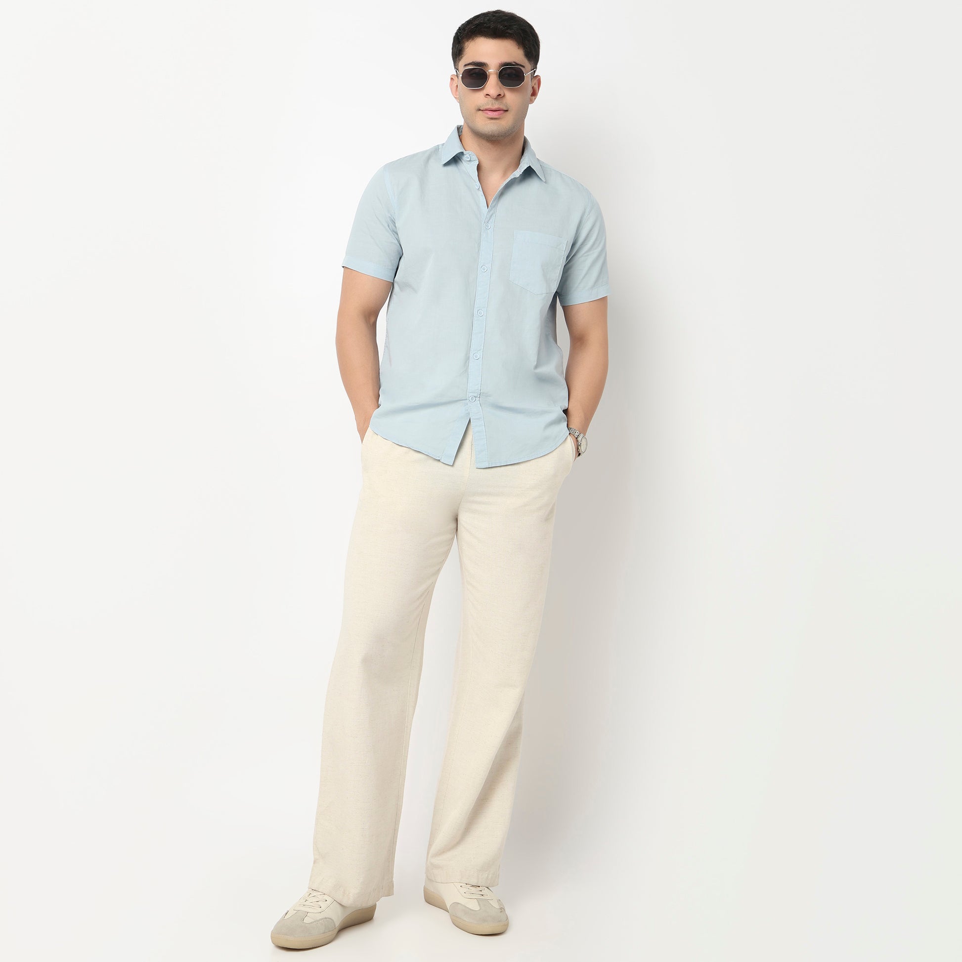 Regular Fit Solid Shirt