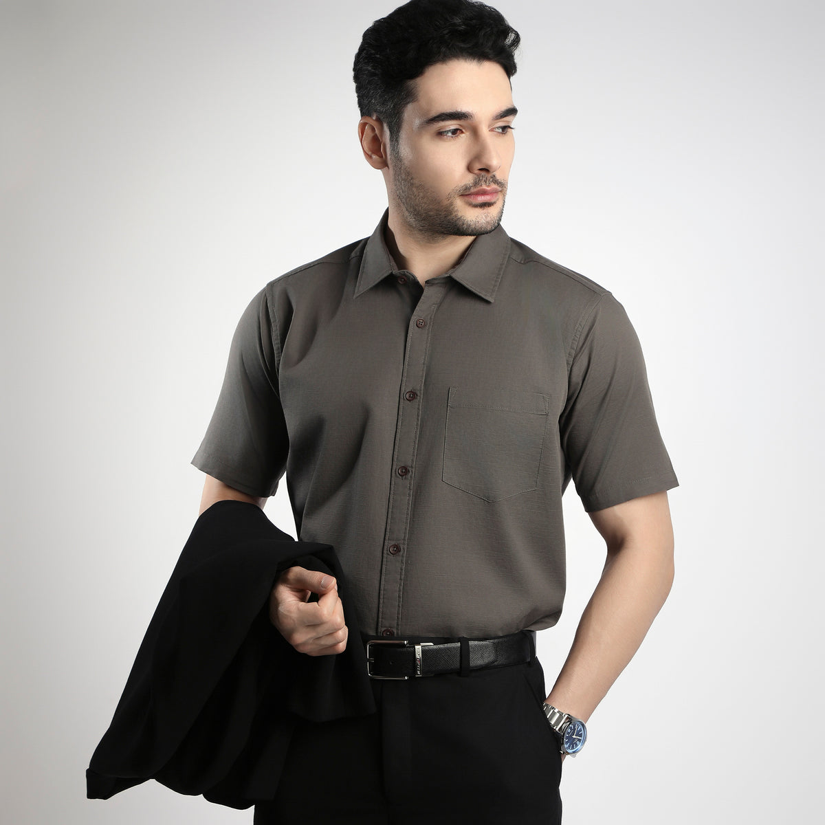 Regular Fit Solid Shirt