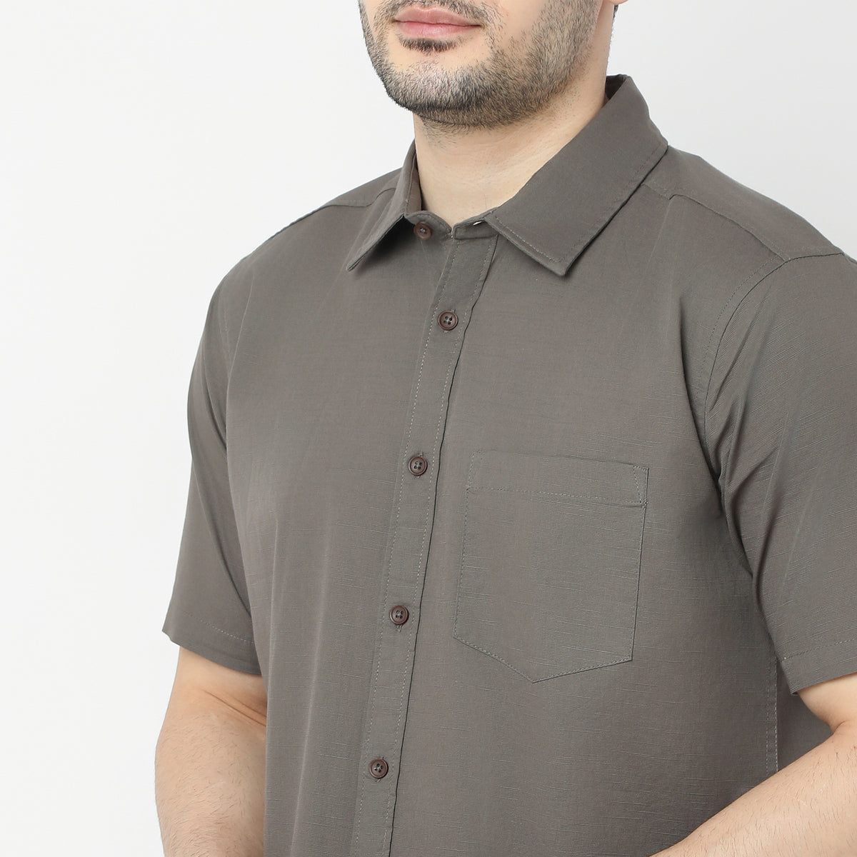 Regular Fit Solid Shirt