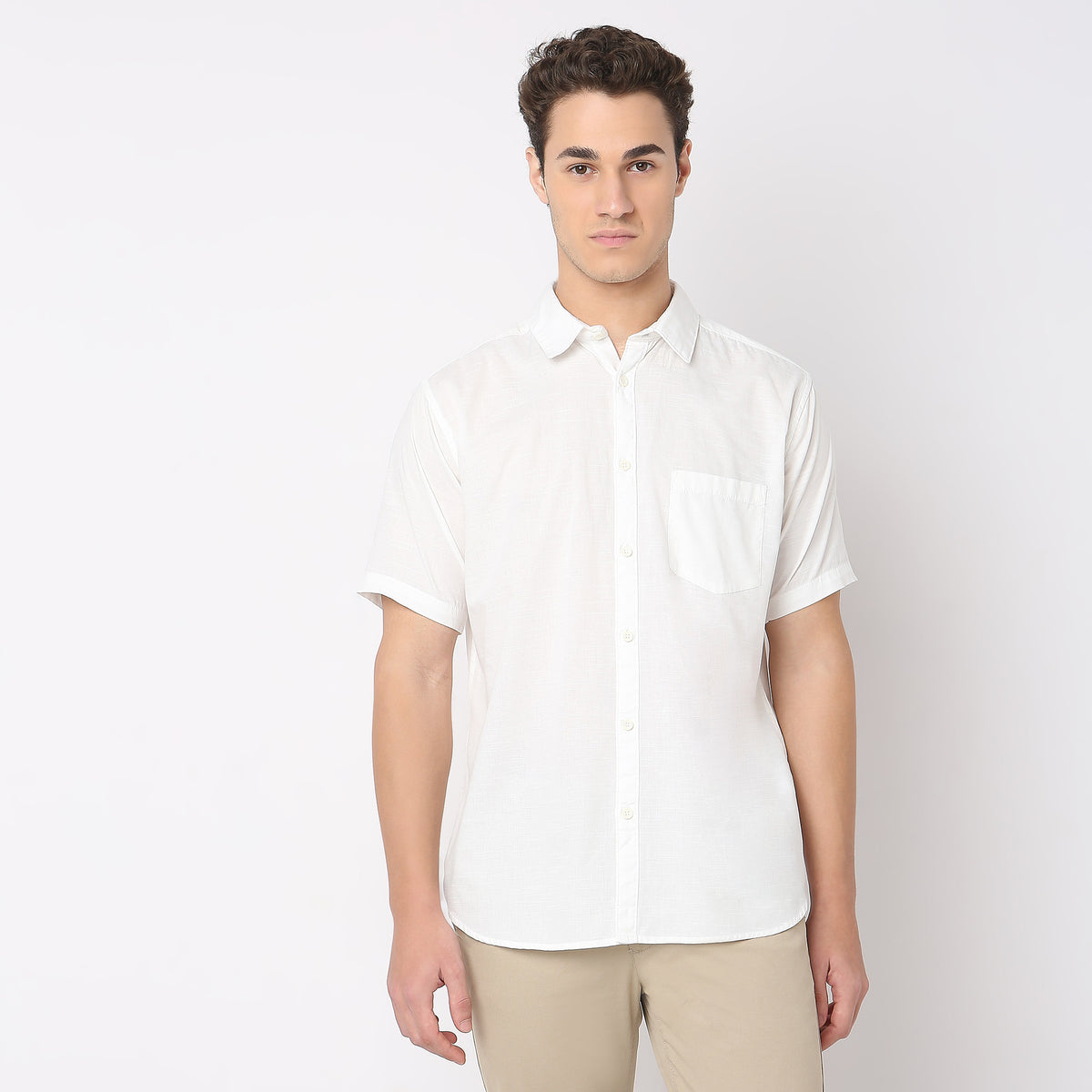 Regular Fit Solid Shirt