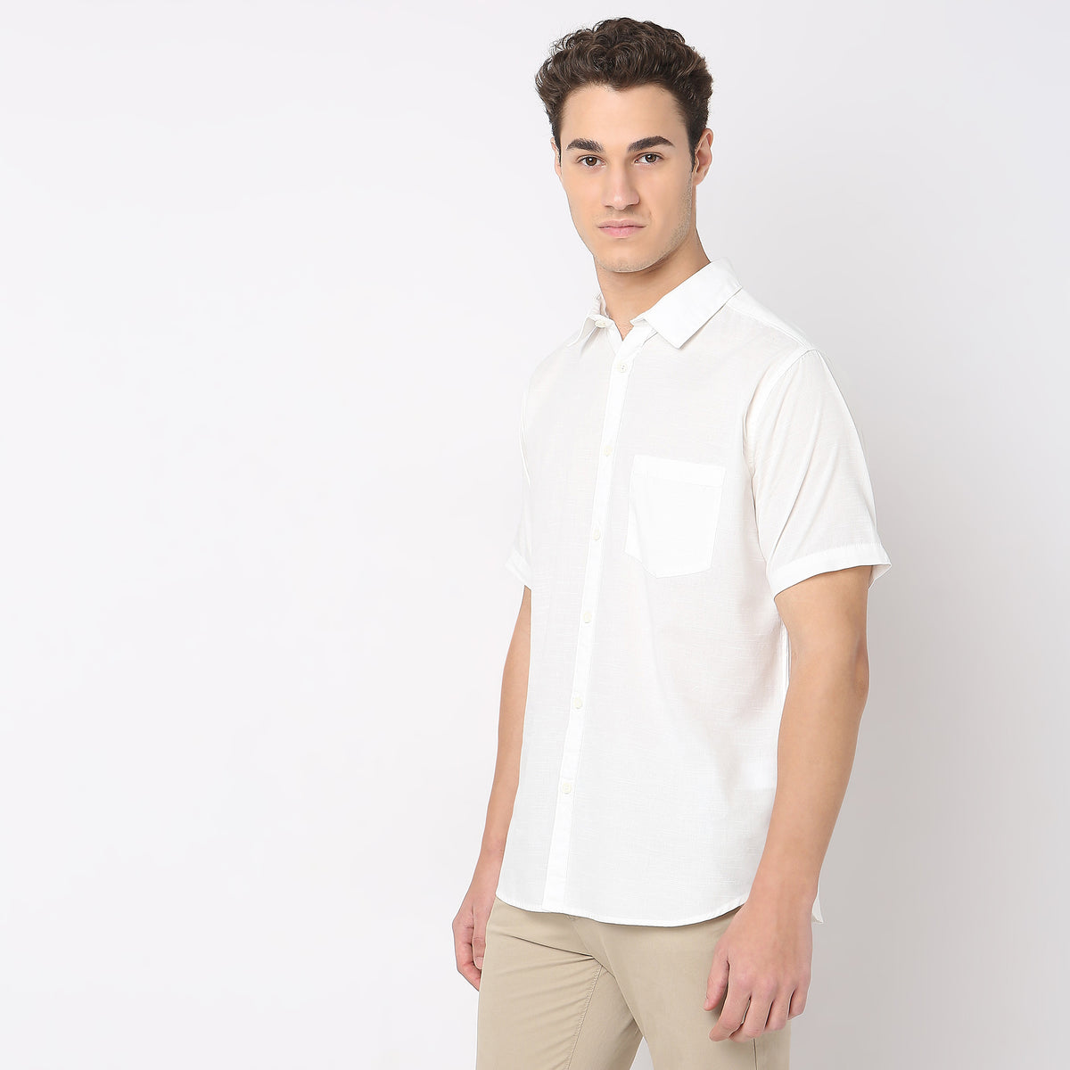 Regular Fit Solid Shirt