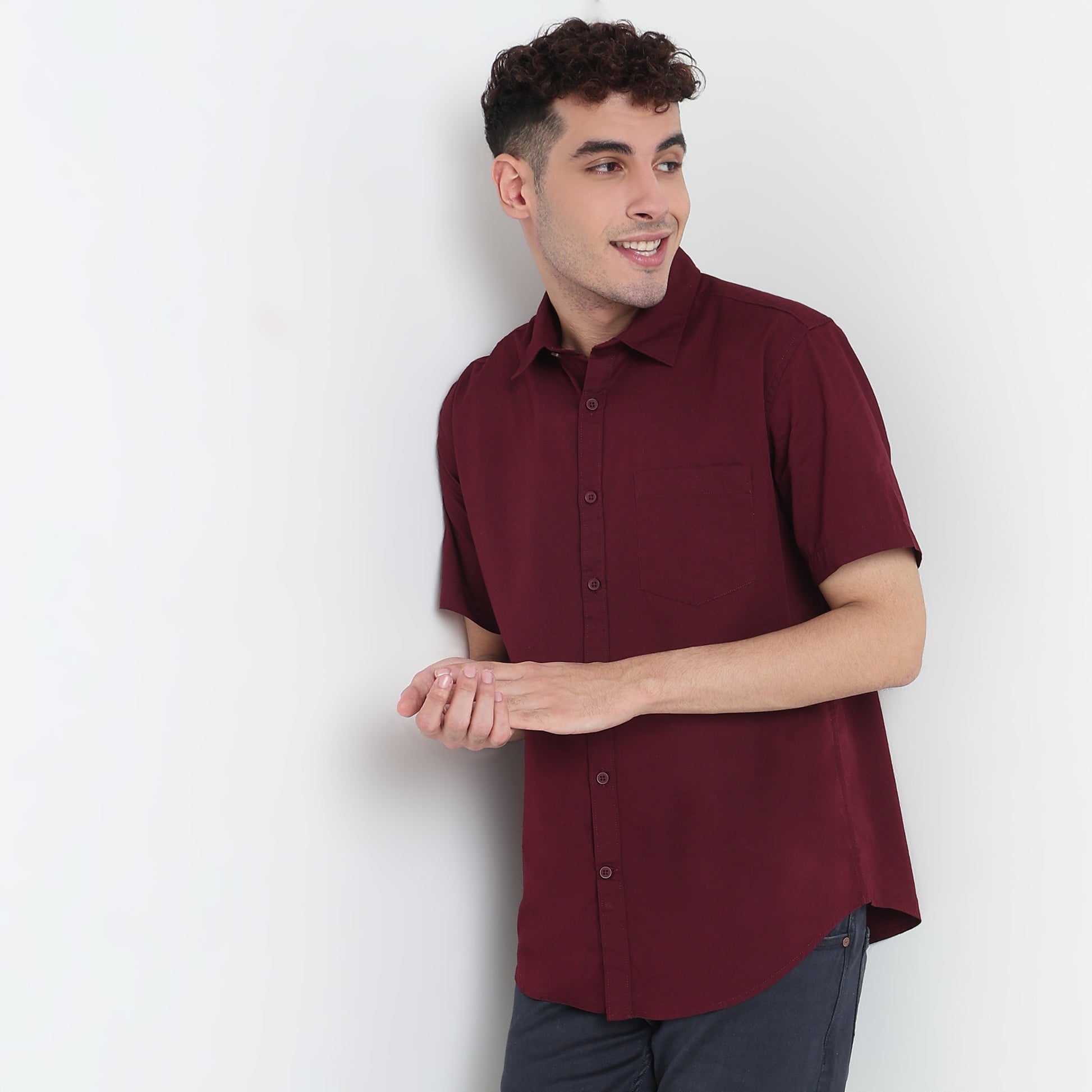 Regular Fit Solid Shirt
