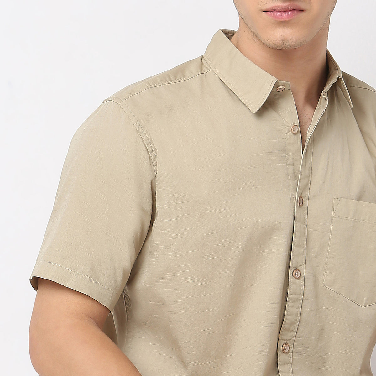 Regular Fit Solid Shirt