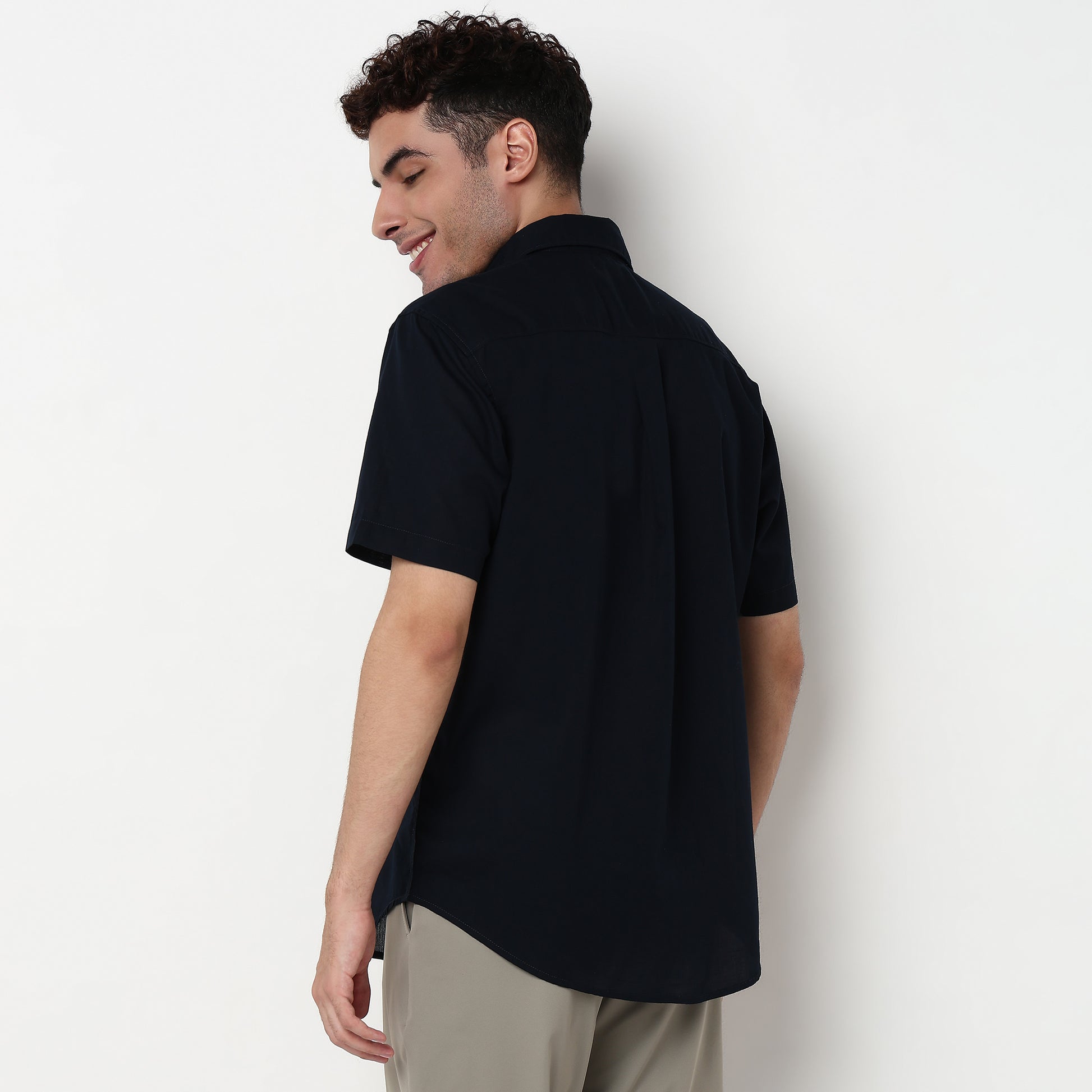 Regular Fit Solid Shirt