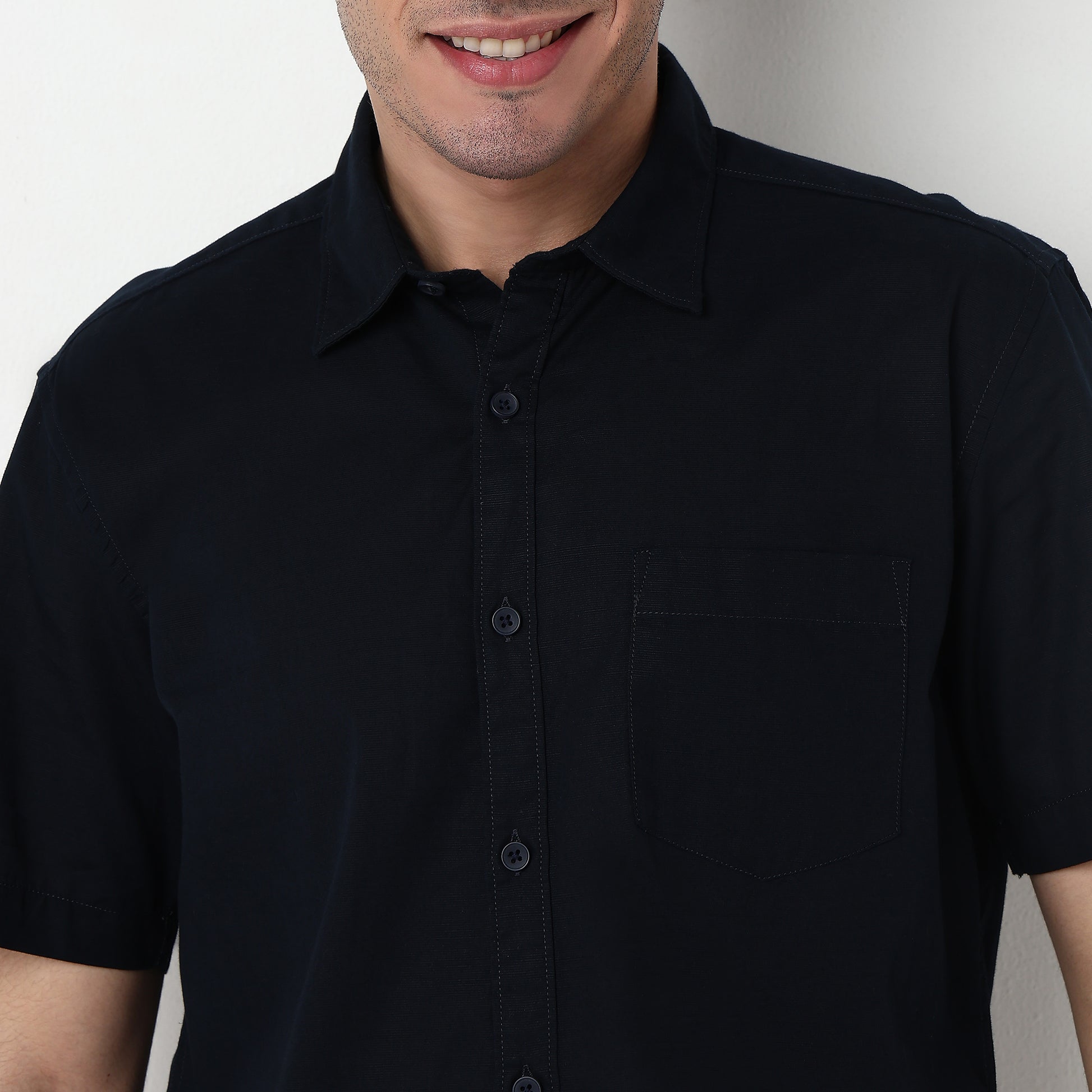 Regular Fit Solid Shirt