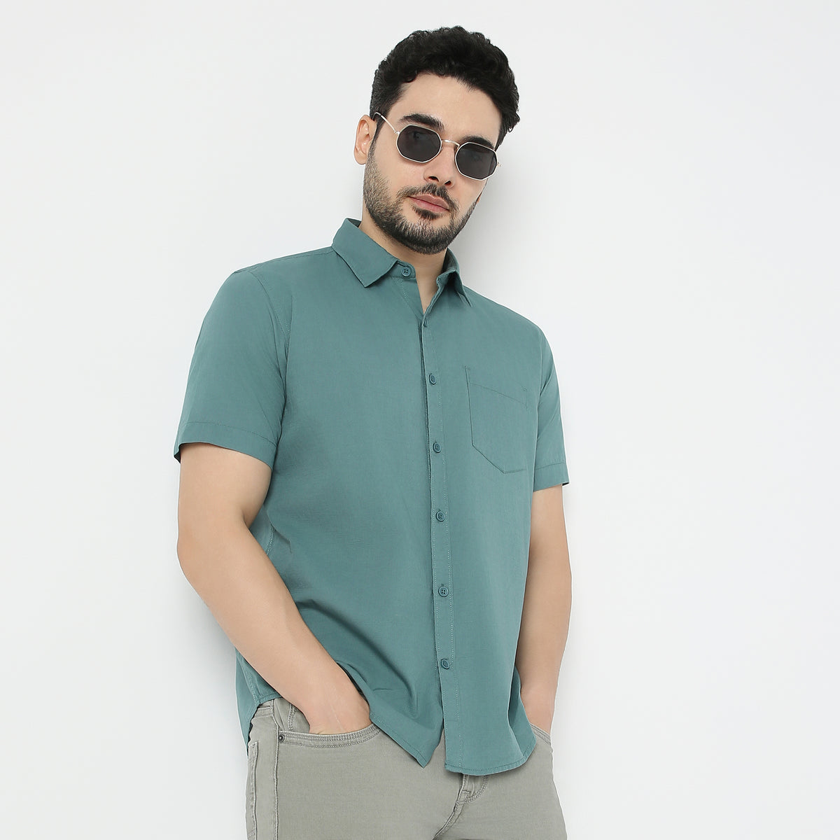 Regular Fit Solid Shirt