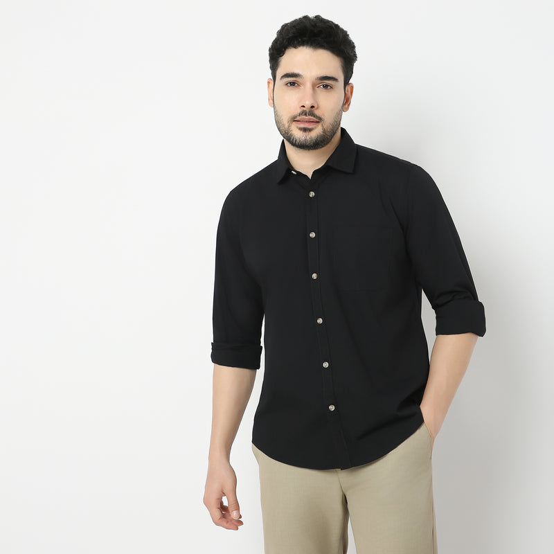 Regular Fit Solid Elemental Shirt