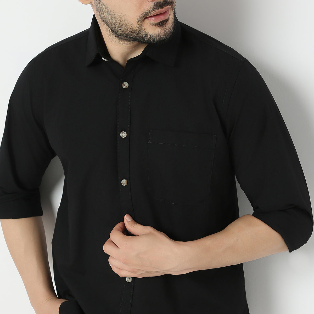 Regular Fit Solid Elemental Shirt