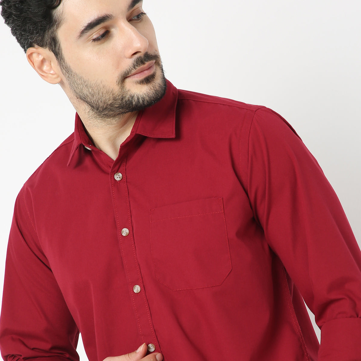 Regular Fit Solid Elemental Shirt