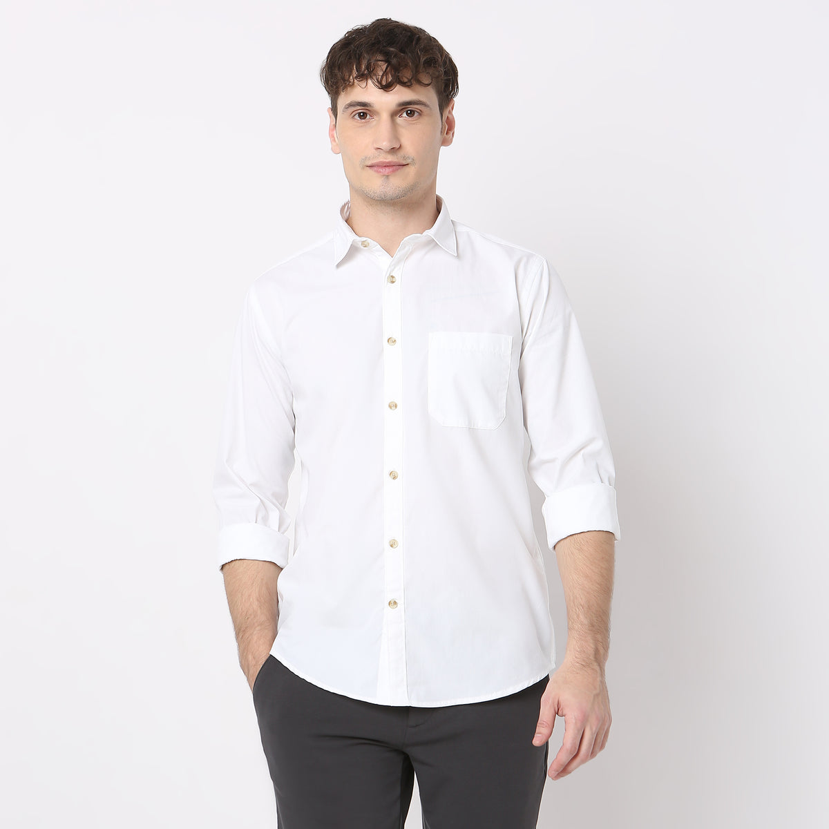 Regular Fit Solid Elemental Shirt