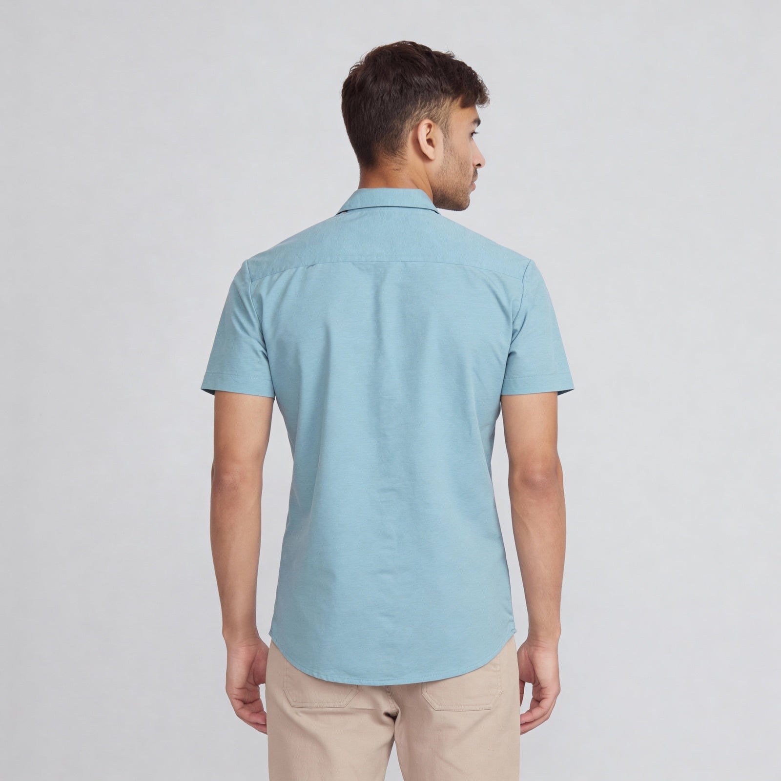 Regular Fit Solid Shirt Collar Regular Length Shirt