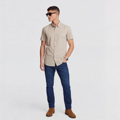 Regular Fit Solid Shirt Collar Regular Length Shirt