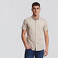 Regular Fit Solid Shirt Collar Regular Length Shirt