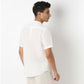 Lininᵉˣ - Linen Enriched Fine Natural Blend Shirt Half Sleeve Band Collar