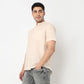 Linen Enriched Fine Natural Blend Shirt Half Sleeve Band Collar