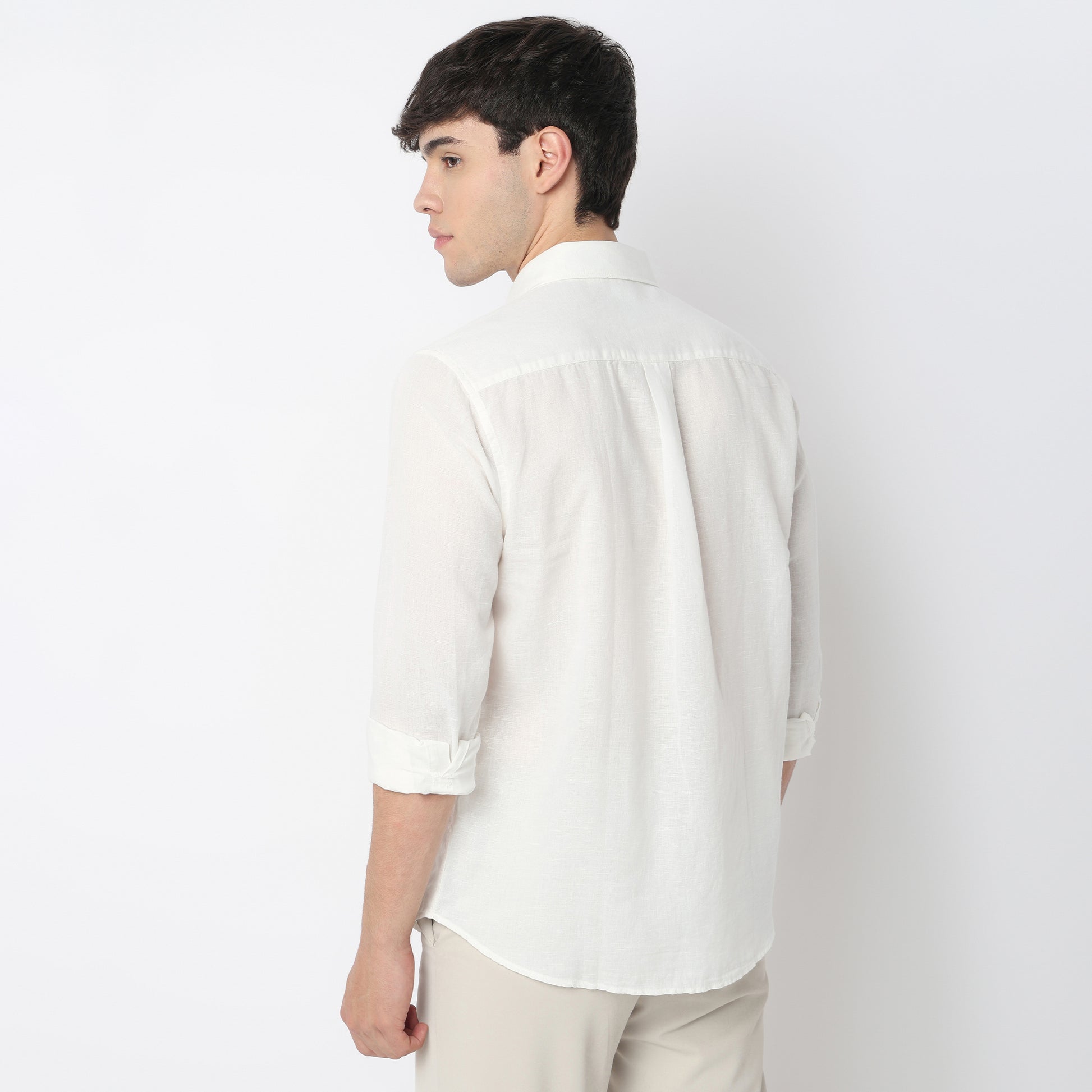 Smart Solid Linen Shirt