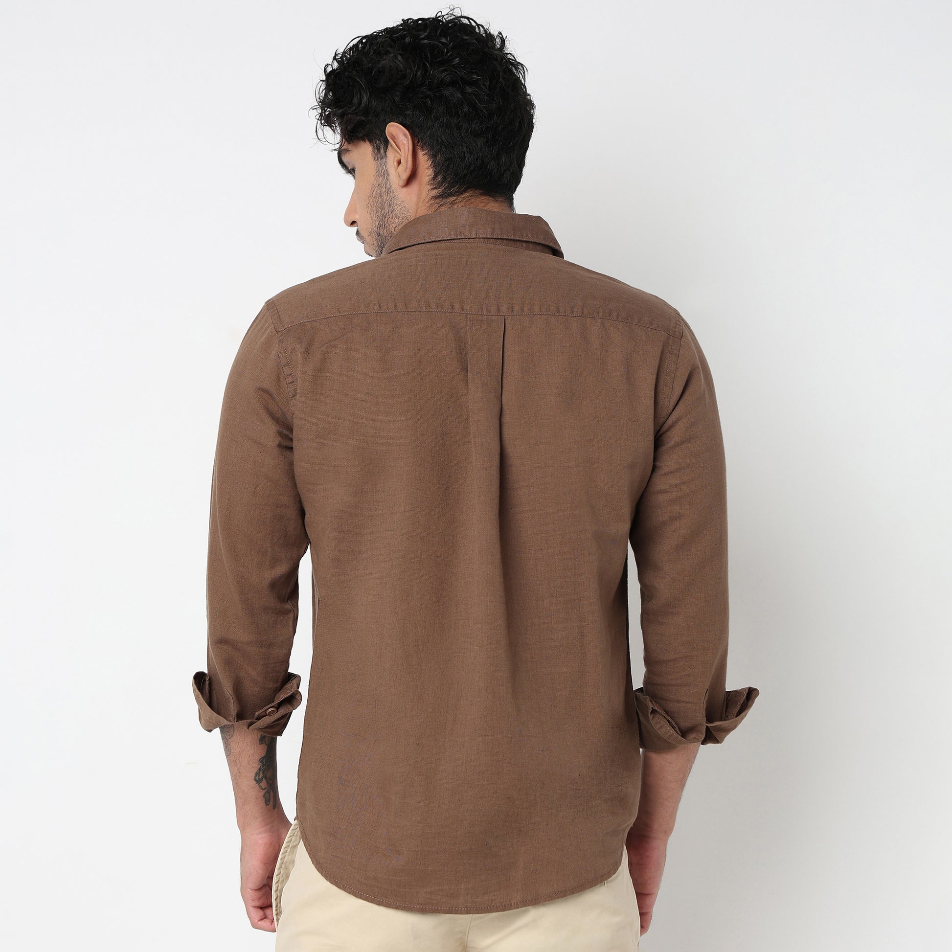 Smart Solid Linen Shirt