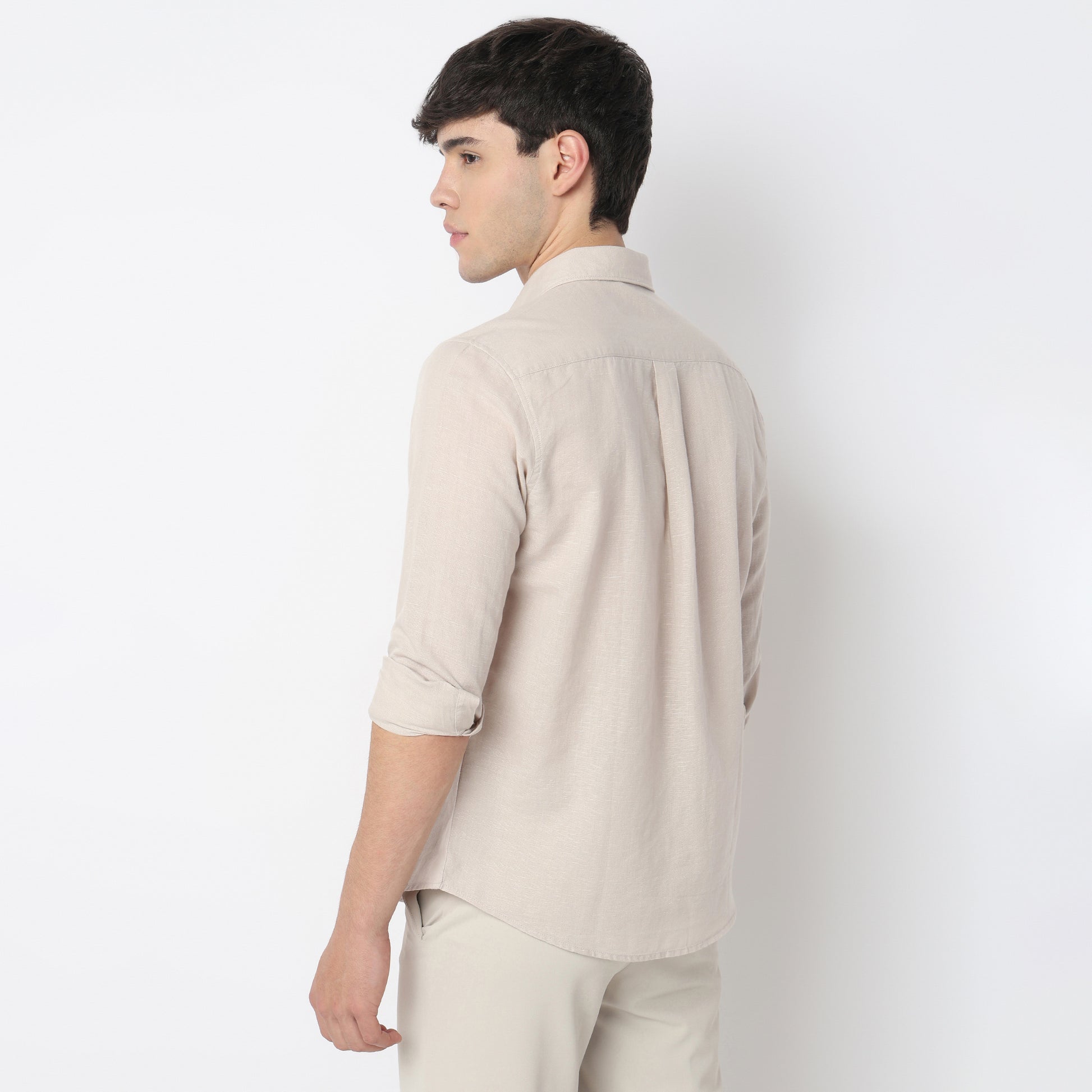 Smart Solid Linen Shirt