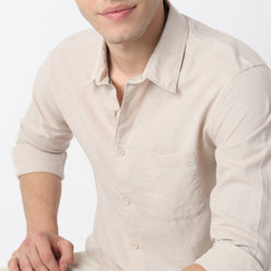 Smart Solid Linen Shirt