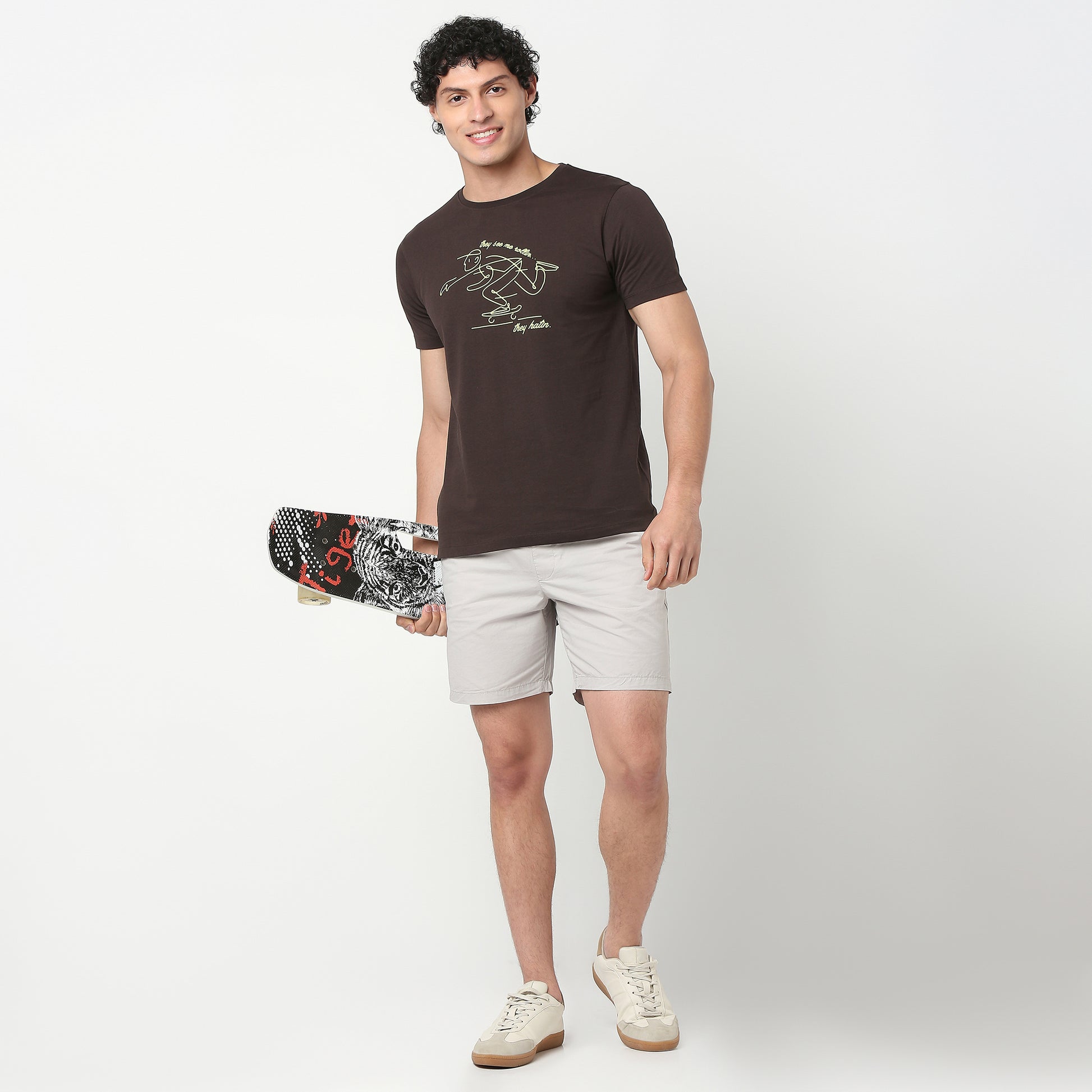 Light Weight 100% Cotton Shorts with Easy Waistband and Secure Mobile Pocket