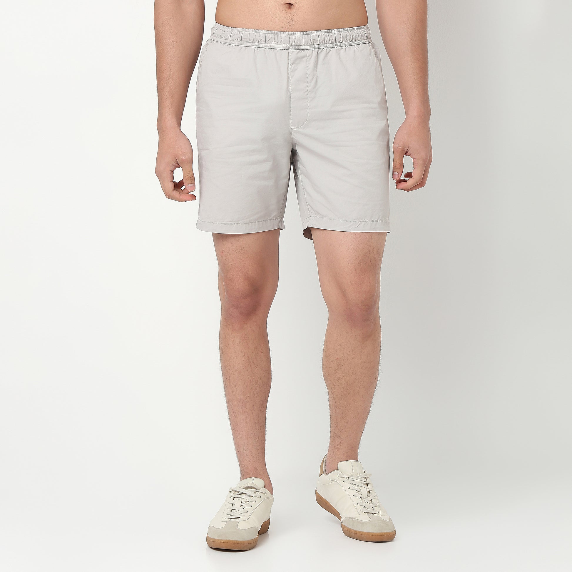 Light Weight 100% Cotton Shorts with Easy Waistband and Secure Mobile Pocket