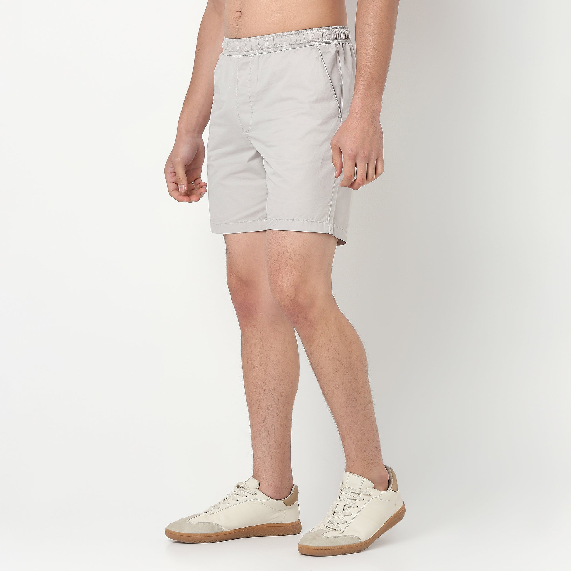Light Weight 100% Cotton Shorts with Easy Waistband and Secure Mobile Pocket