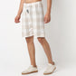 Above Knee Trendy Yarn Dyed Textured Pull-On Shorts with Lots Of Oomph- Relaxed Fit