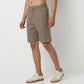 Above Knee Trendy Yarn Dyed Textured Pull-On Shorts with Lots Of Oomph- Relaxed Fit