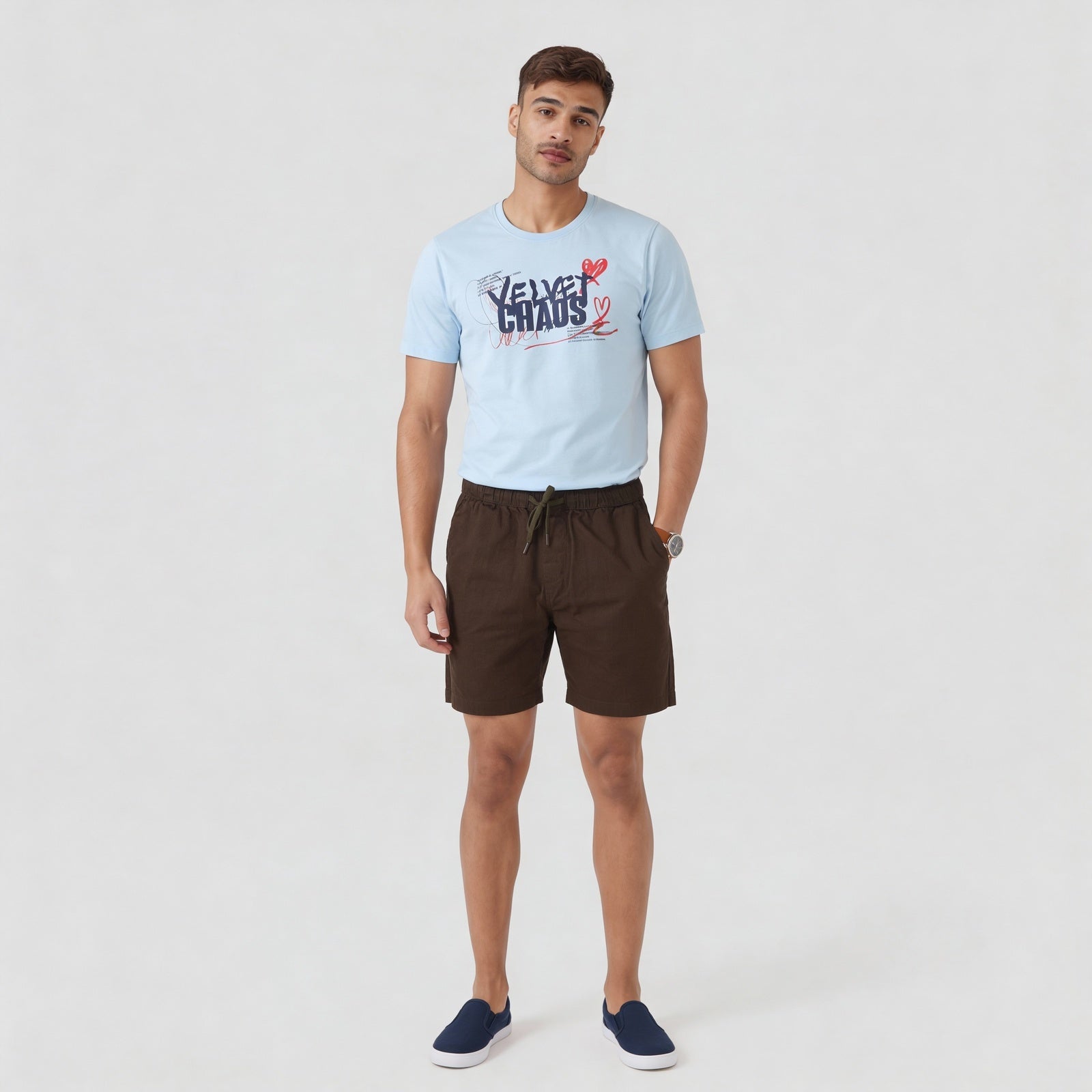 Solid Mid Rise Smart Shorts
