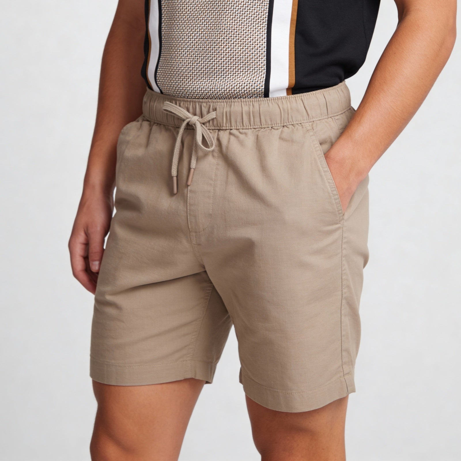 Solid Mid Rise Smart Shorts