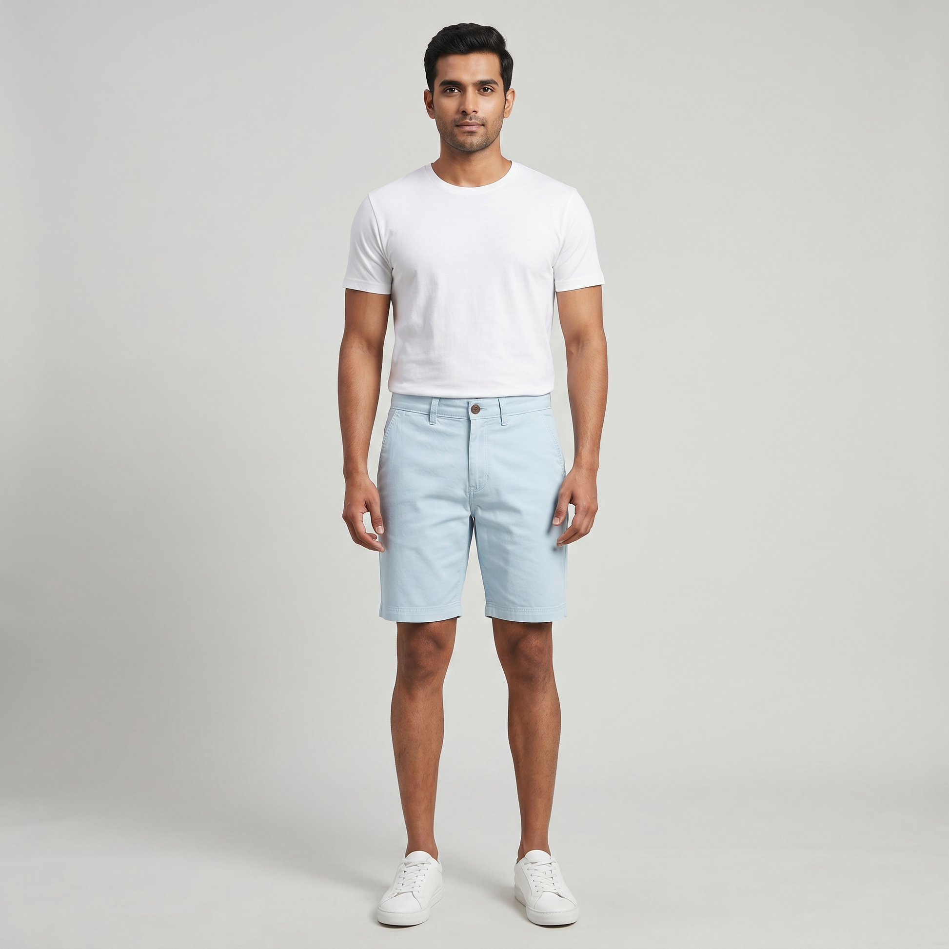 Solid Woven Varsity Shorts