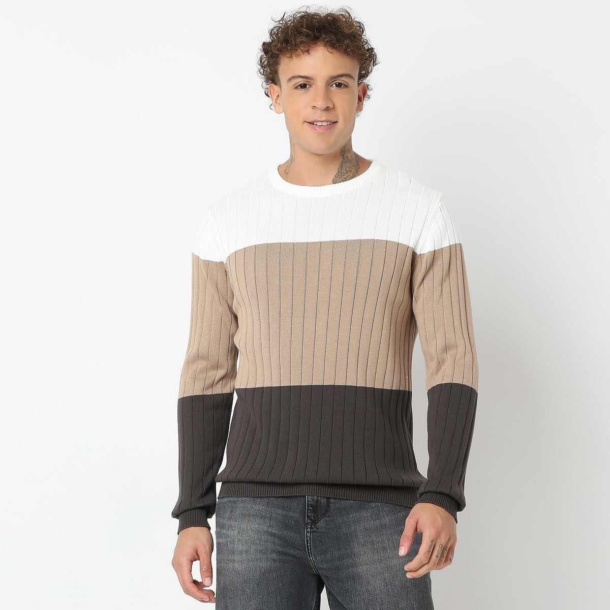 Regular Fit Striped Sweater