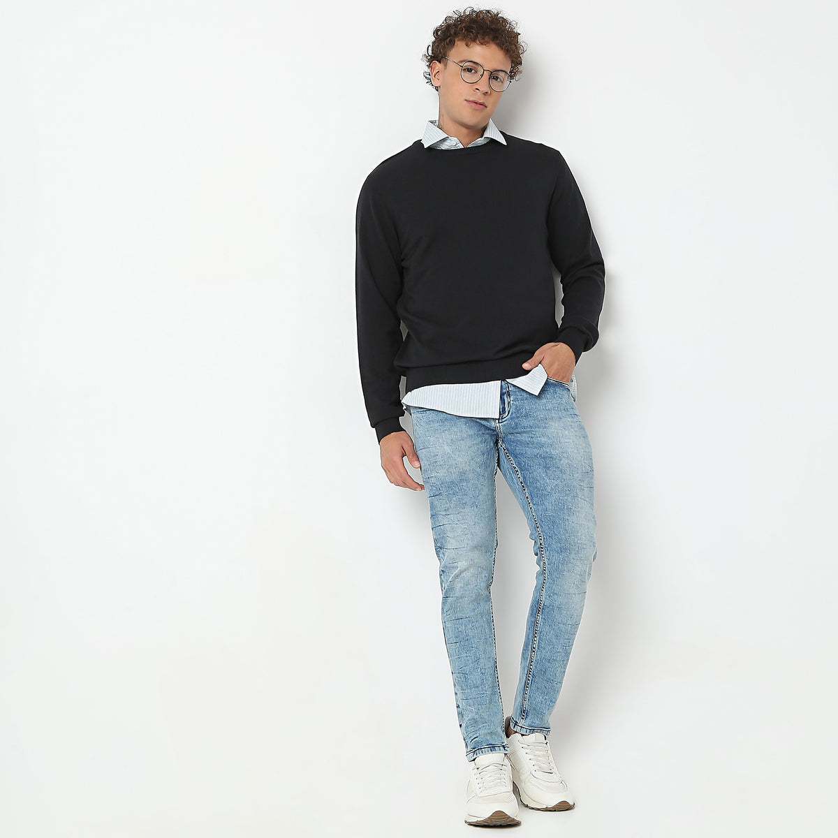 Regular Fit Abstract Sweater