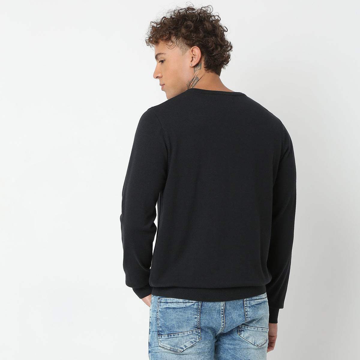 Regular Fit Abstract Sweater