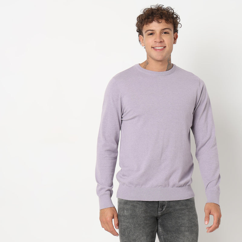 Regular Fit Abstract Sweater