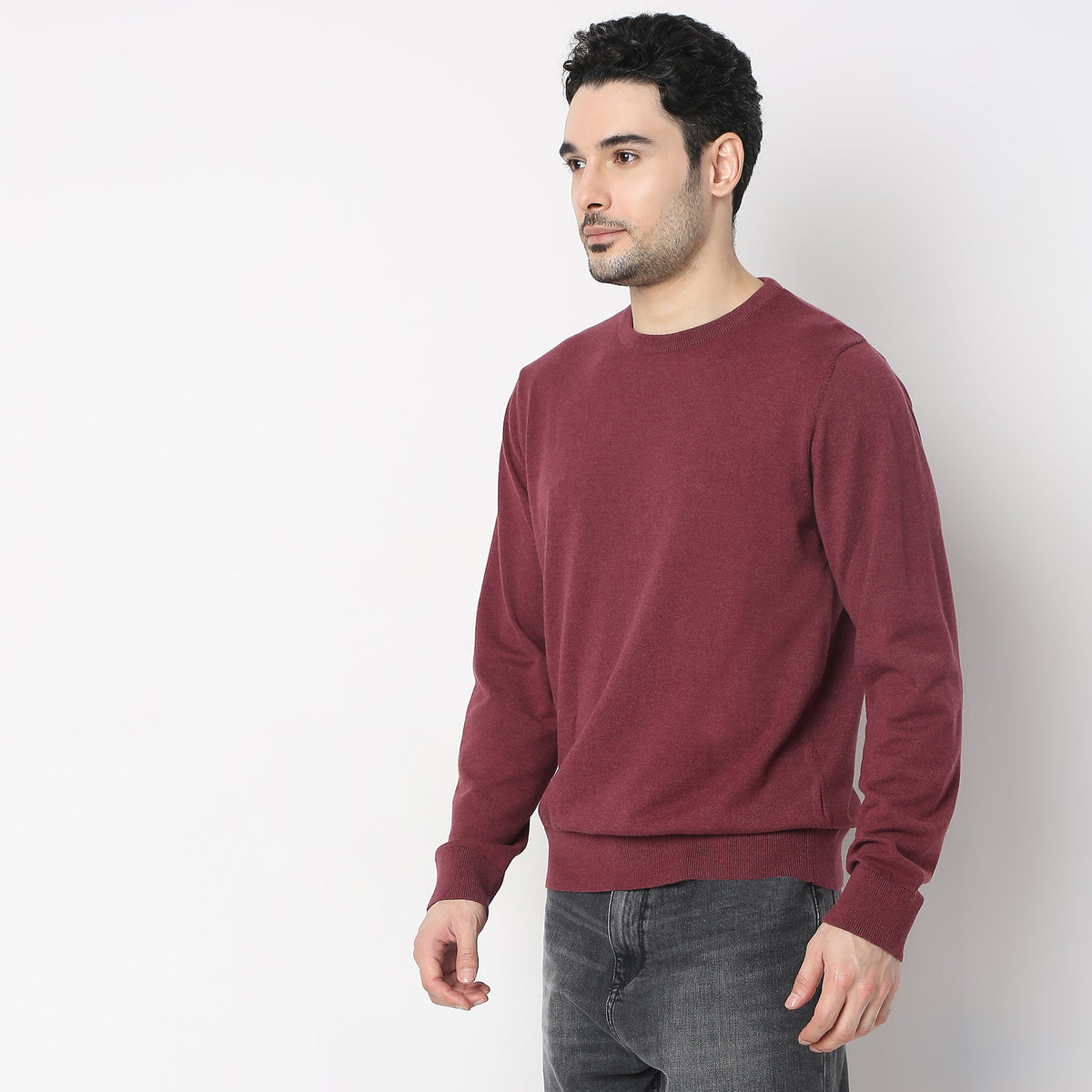 Regular Fit Abstract Sweater