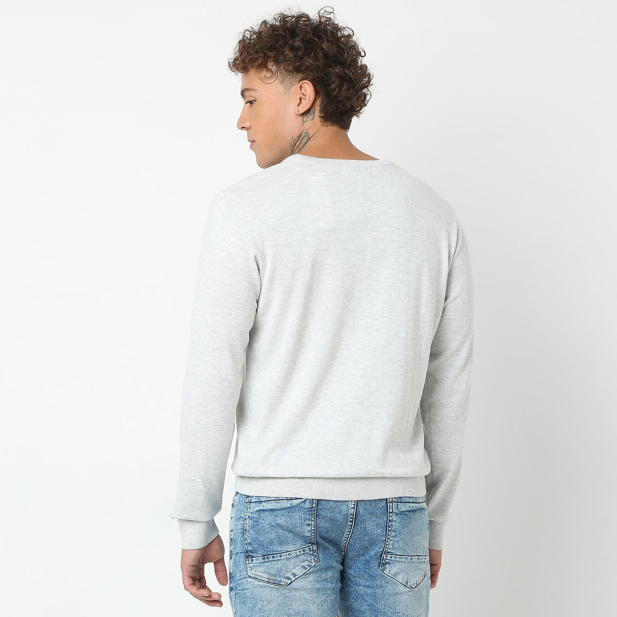 Regular Fit Abstract Sweater