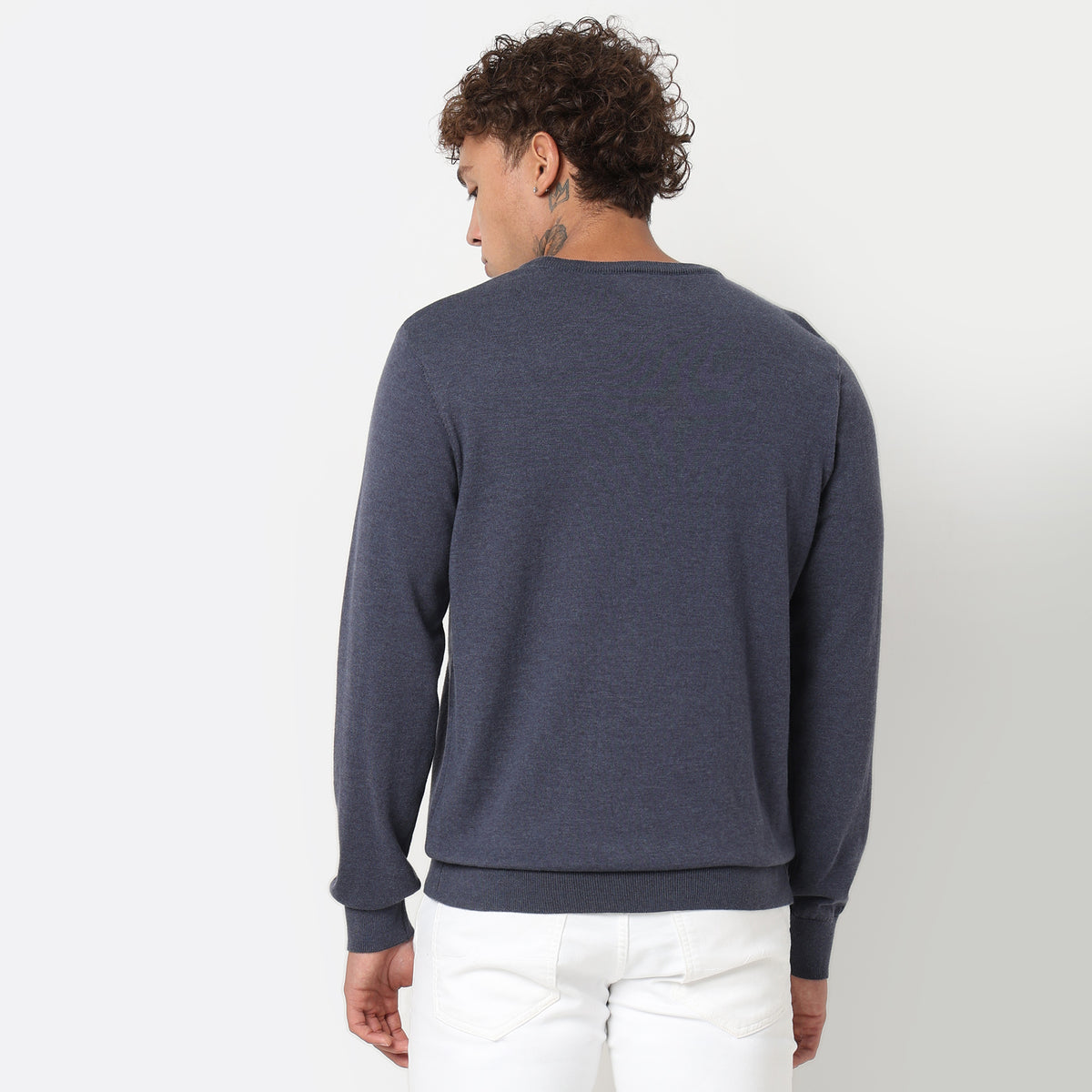 Regular Fit Abstract Sweater