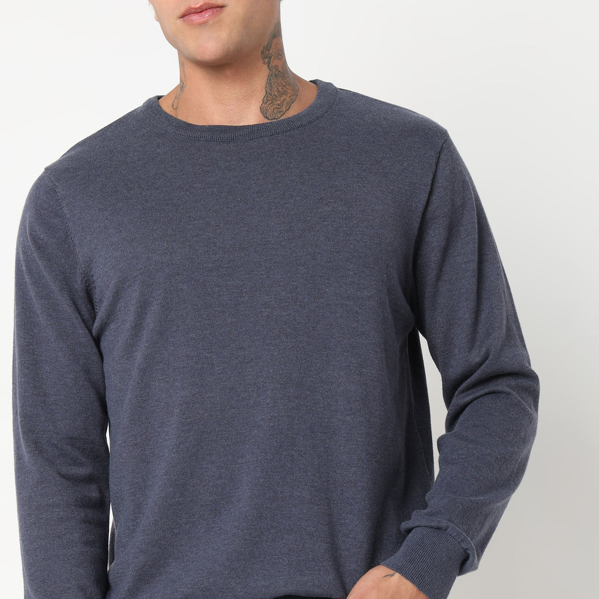 Regular Fit Abstract Sweater