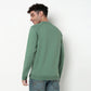 Knitted Structured Crew Neck Sweatshirt