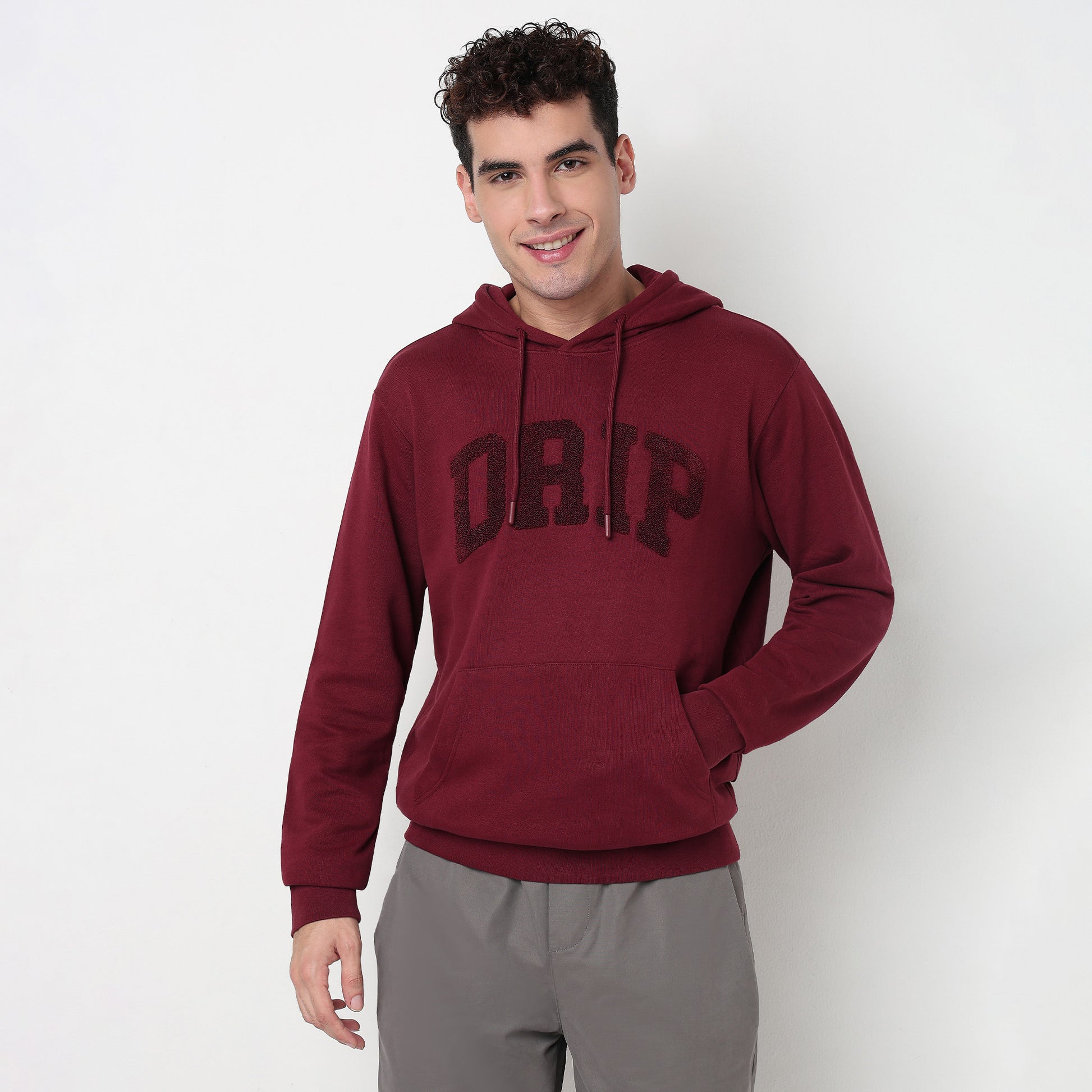 Buy Men Regular Fit Solid Full Sleeve Sweatshirt  - Style Union