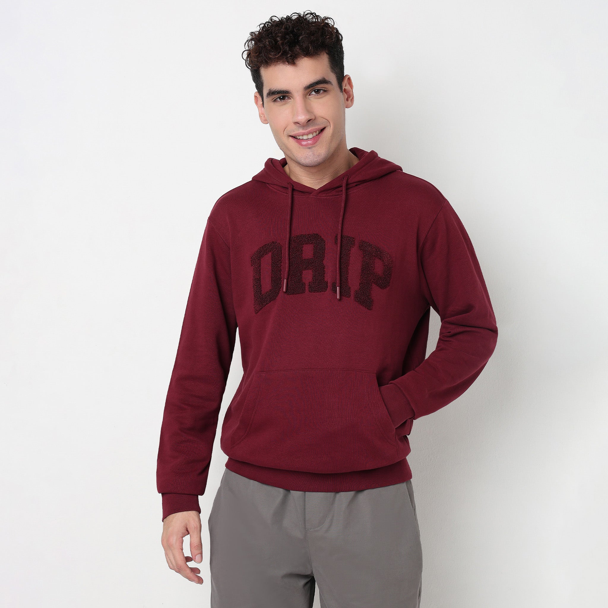 Buy Men Regular Fit Solid Full Sleeve Sweatshirt  - Style Union
