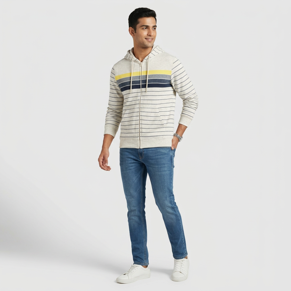 Striped Regular Fit Sweatshirt