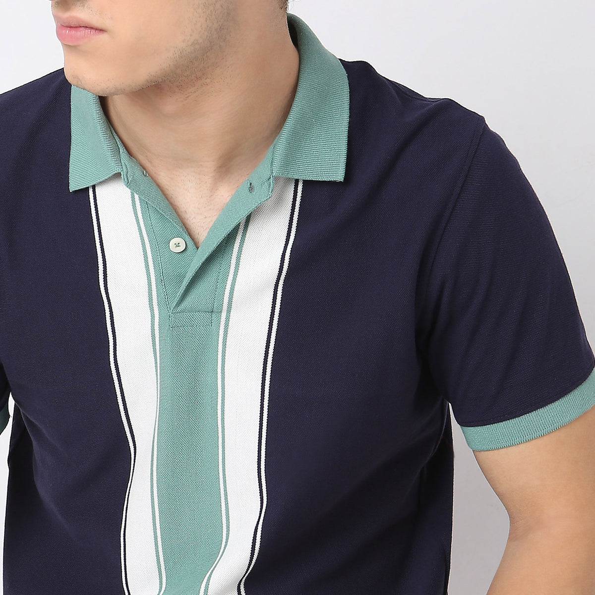 Regular Fit Striped Polo T-Shirt