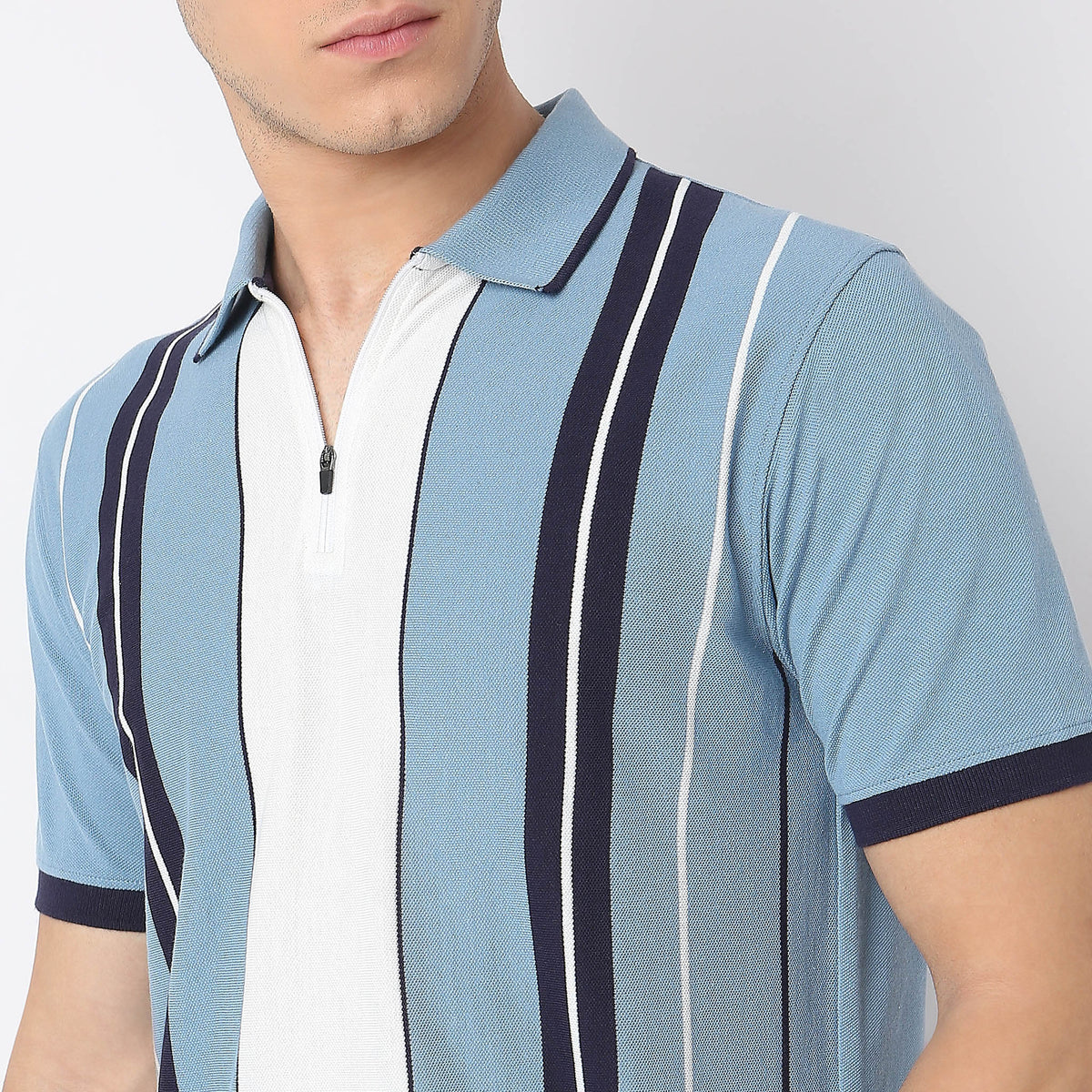 Regular Fit Striped Polo T-Shirt