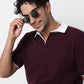 Knitted Structured Rugby Polo T-Shirt